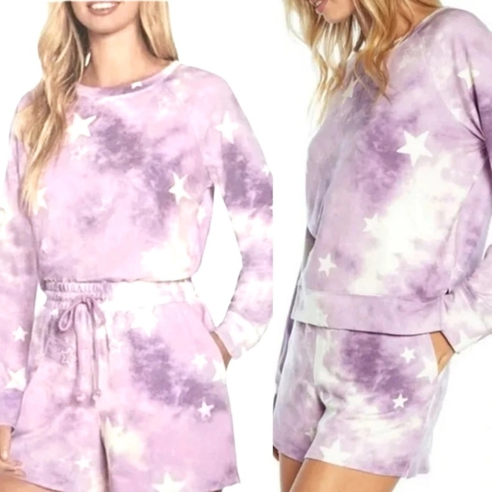 Nwt Wildfox Tie Dye Star Lounge Set